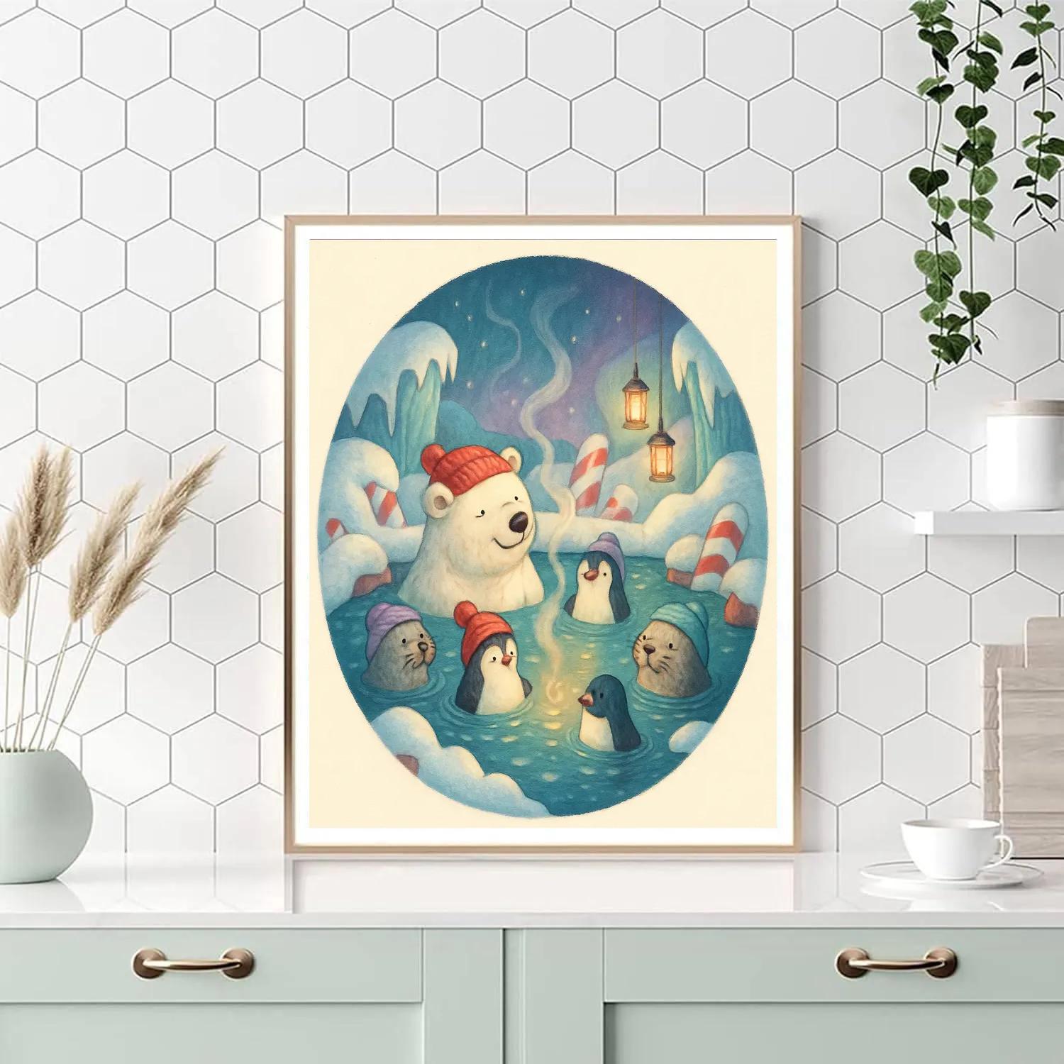 North Pole Hot Springs Evening Paint by numbers art