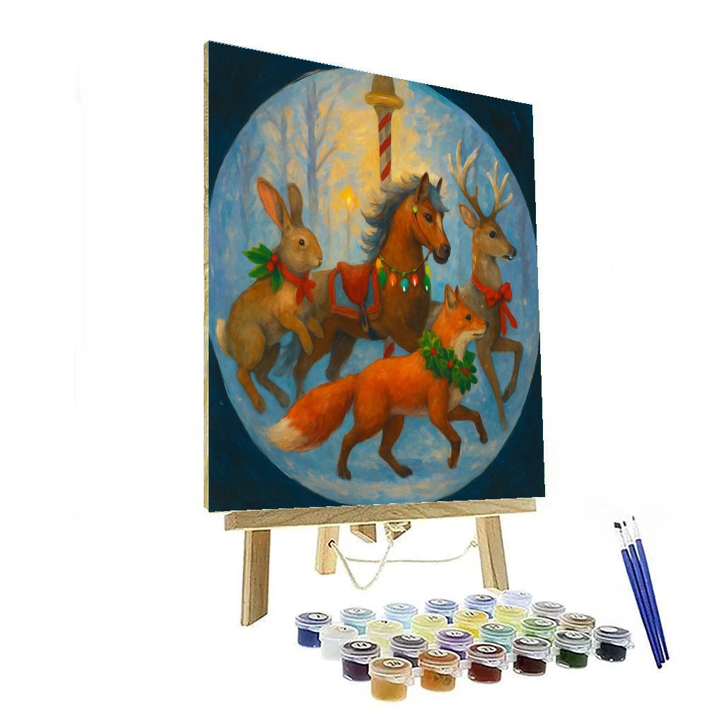 Holiday Carousel Of Seasons Painting by numbers kit
