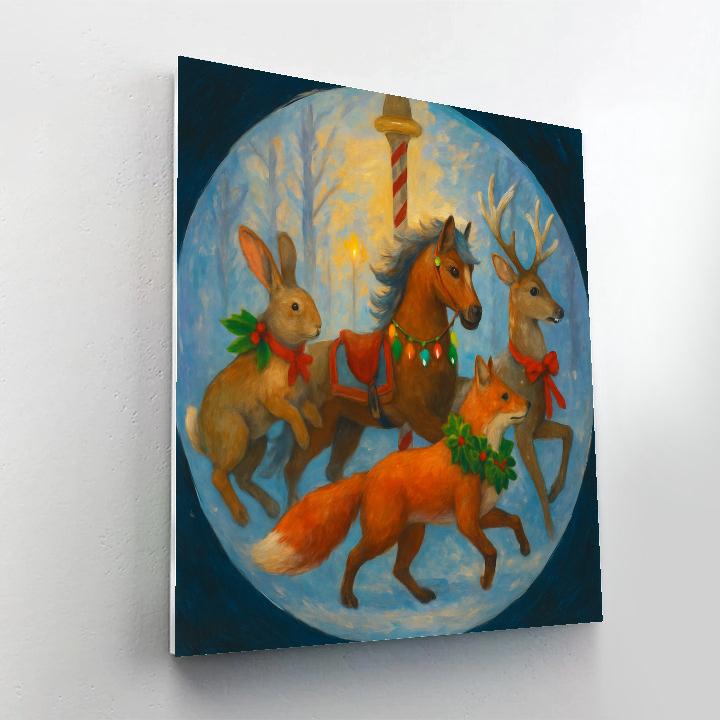 Holiday Carousel Of Seasons Painting by numbers kit