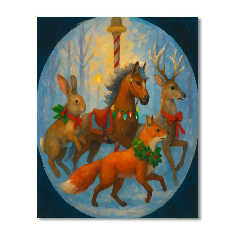 Holiday Carousel Of Seasons Painting by numbers kit