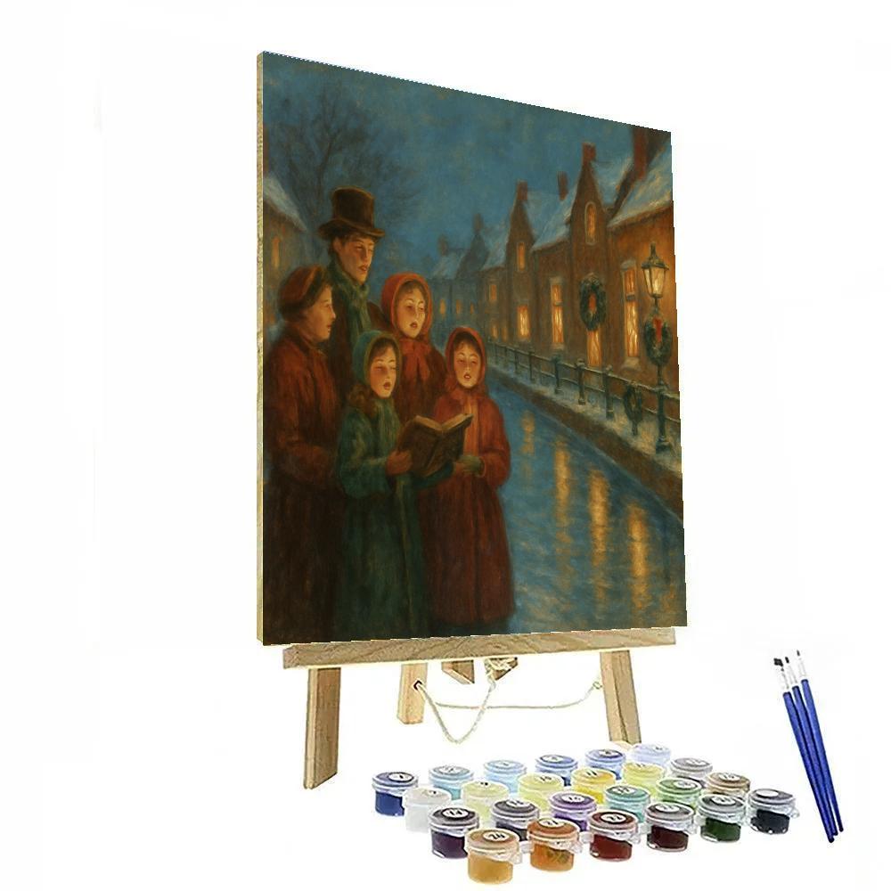 Midnight Carolers By Frozen Canal Painting by numbers kit