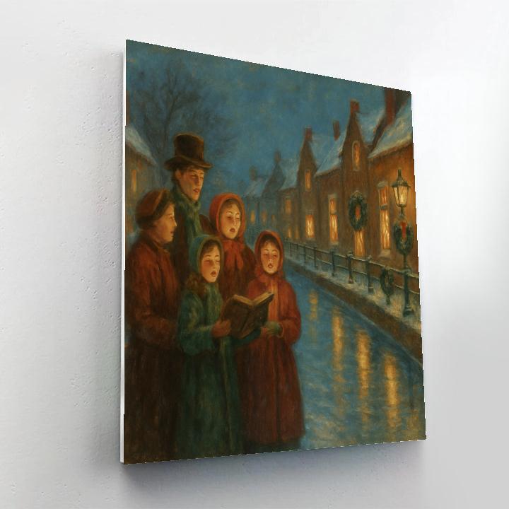 Midnight Carolers By Frozen Canal Painting by numbers kit