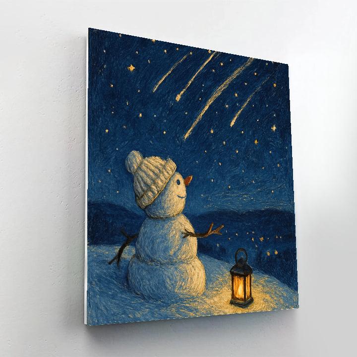 Stargazer Snowman On The Hill Numbered painting kits