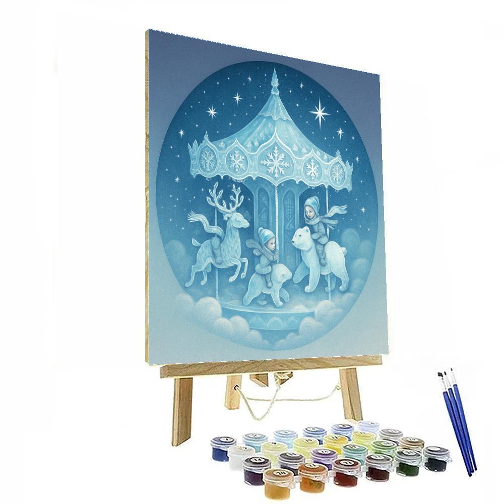 Snowflake Carousel Above The Clouds Painting by numbers kit