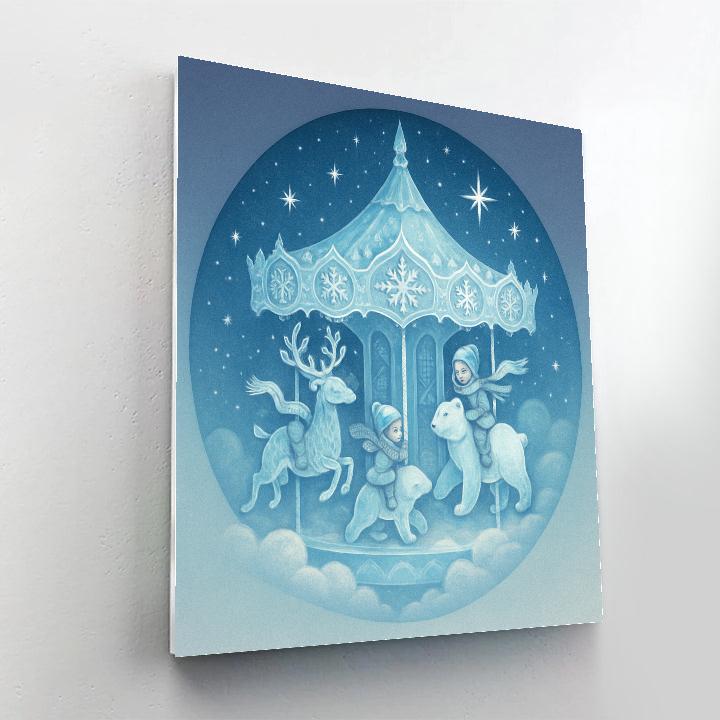 Snowflake Carousel Above The Clouds Painting by numbers kit