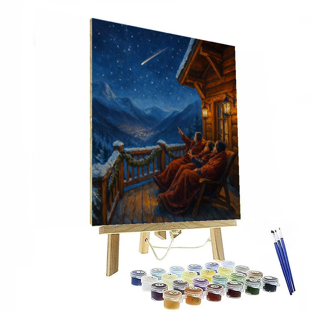 Alpine Christmas Stargazing Deck Painting by numbers kit