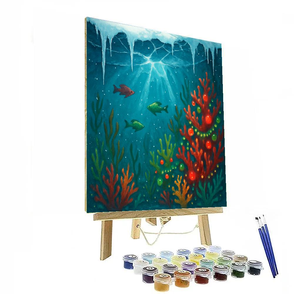 Christmas Reef Under Frozen Waves Painting by numbers kit