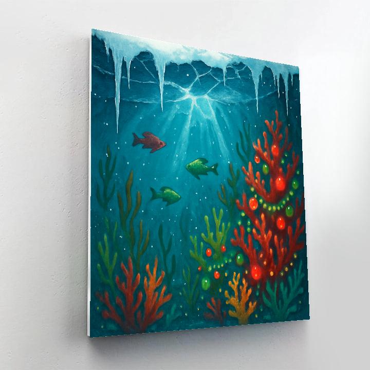 Christmas Reef Under Frozen Waves Painting by numbers kit
