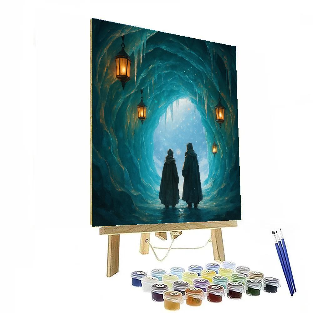 Christmas Lantern Ice Cave Numbered painting kits