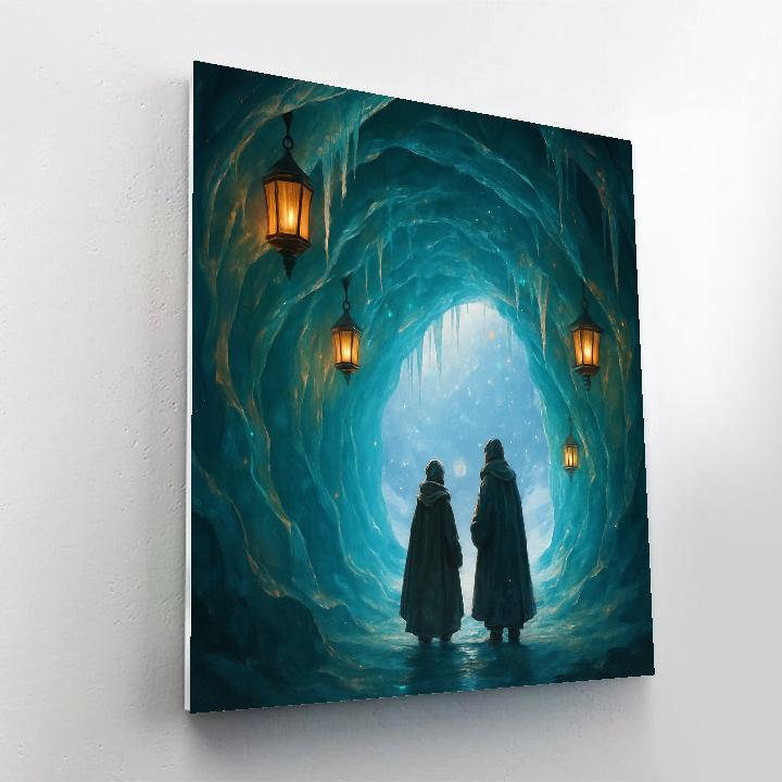 Christmas Lantern Ice Cave Numbered painting kits