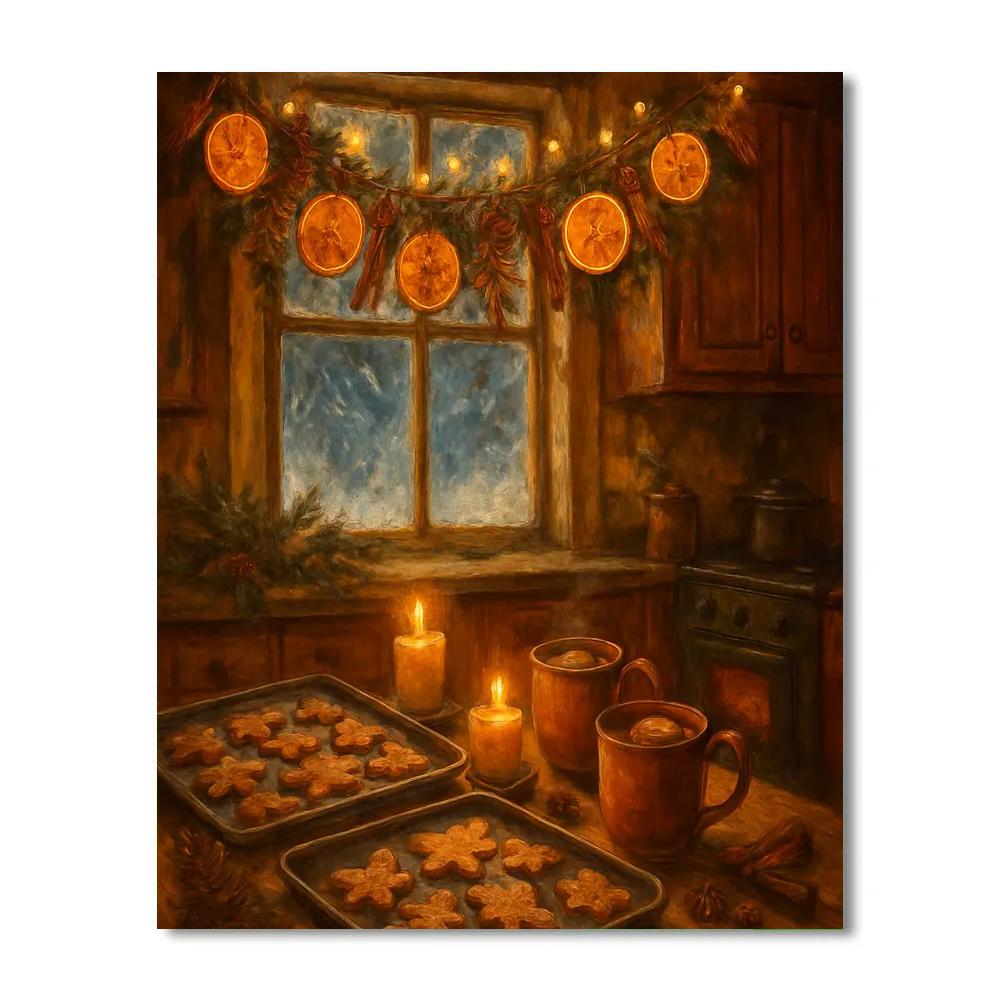 Frosted Citrus Christmas Kitchen paint by color