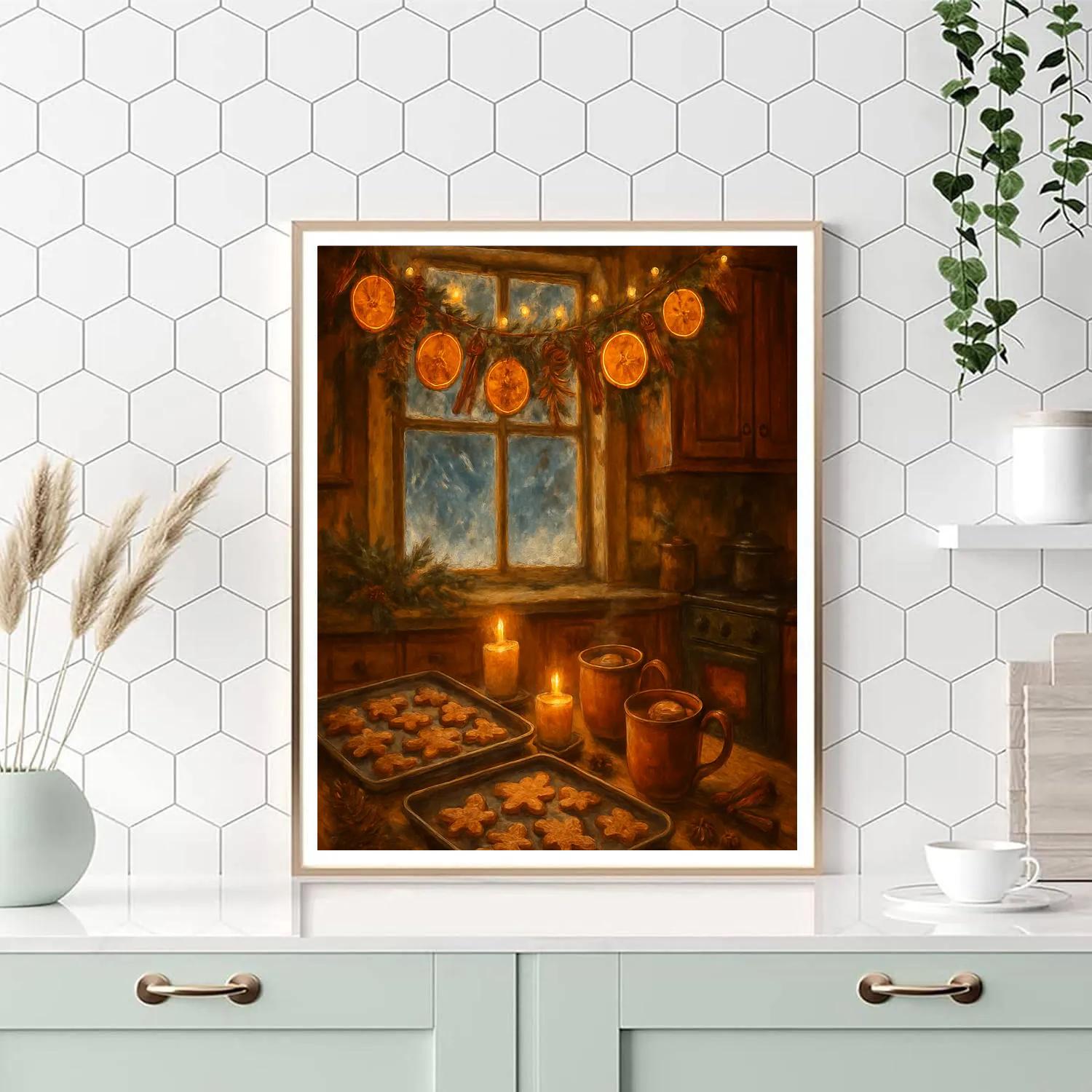 Frosted Citrus Christmas Kitchen paint by color