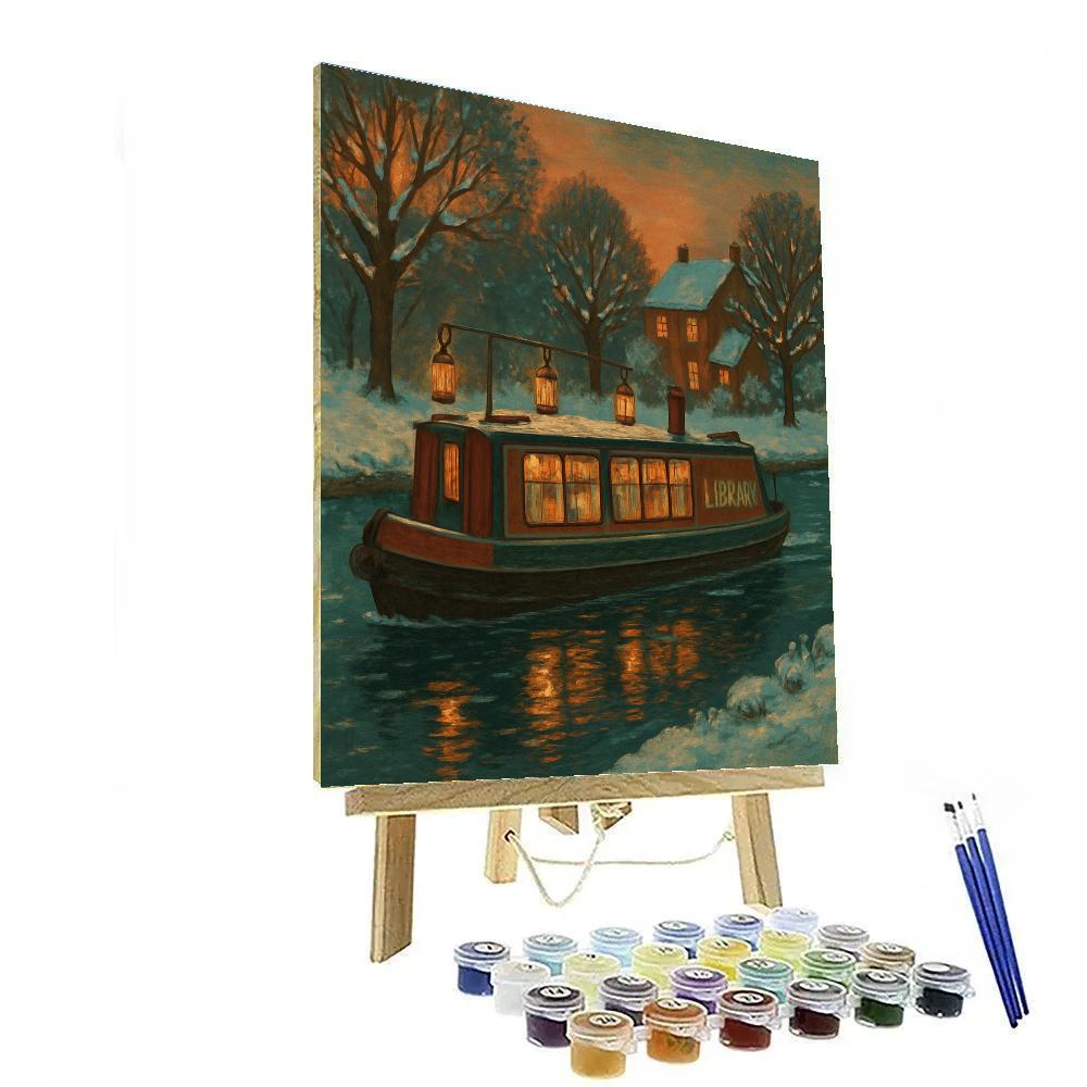 Christmas Lantern Boat Library Canal DIY paint by numbers