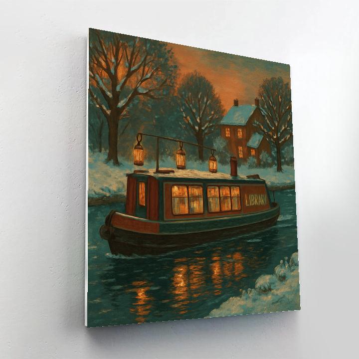 Christmas Lantern Boat Library Canal DIY paint by numbers