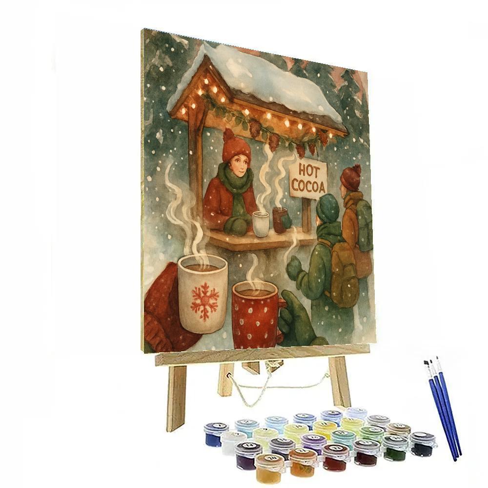 Christmas Forest Hot Cocoa Stand Paint by numbers kits