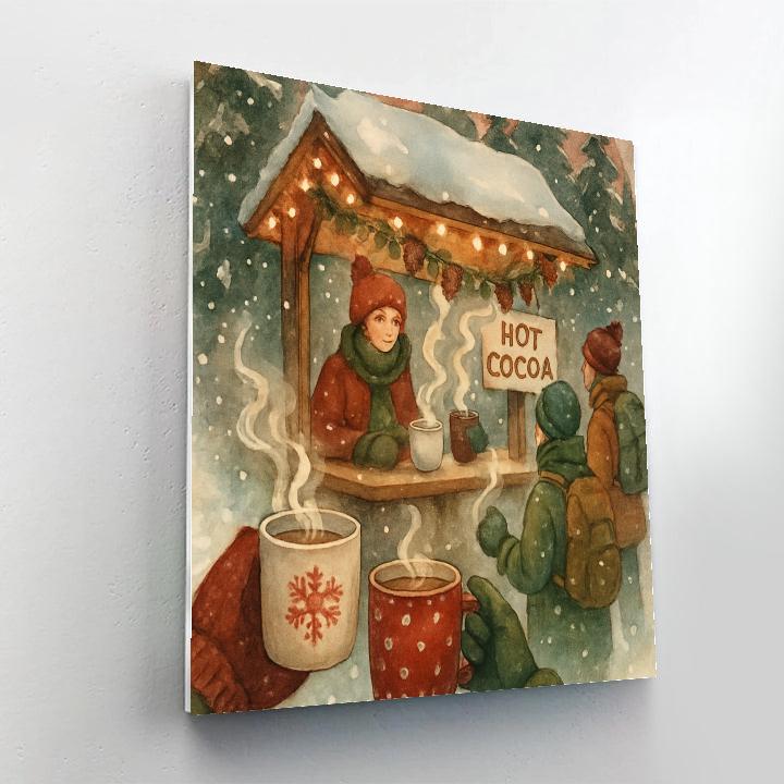 Christmas Forest Hot Cocoa Stand Paint by numbers kits