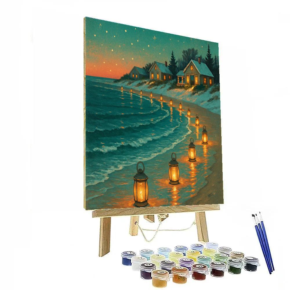 Christmas Lantern Tide At The Shore DIY paint by numbers