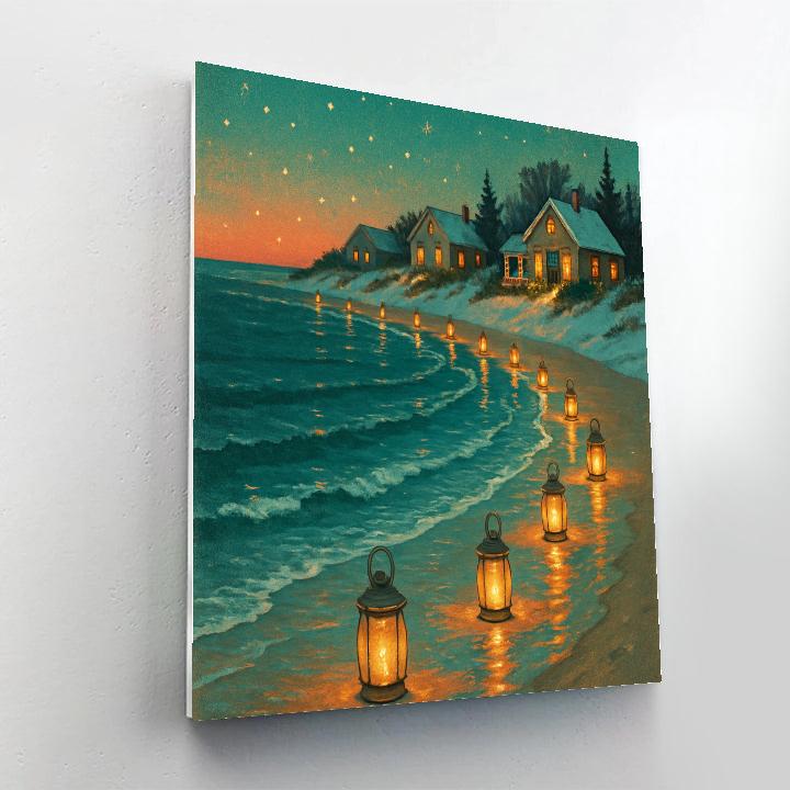 Christmas Lantern Tide At The Shore DIY paint by numbers