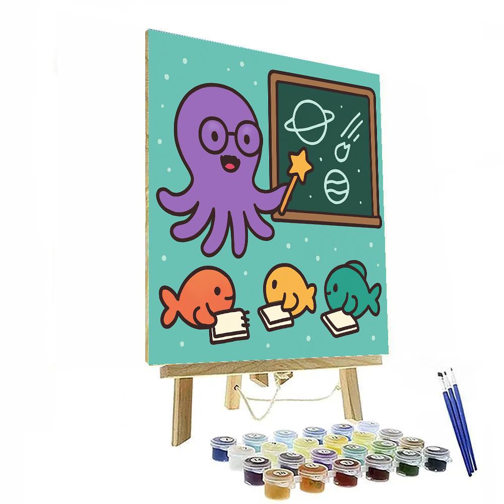 Comet Classroom Octopus DIY paint by numbers