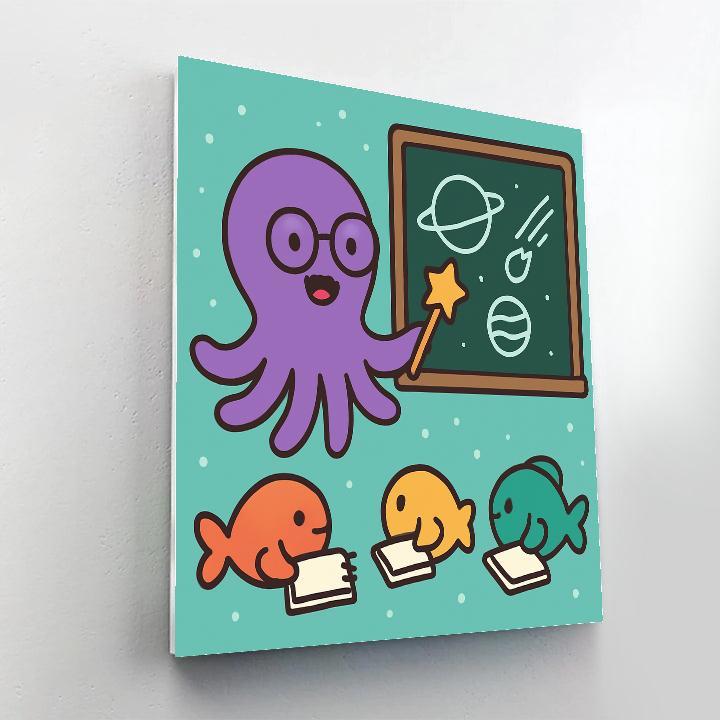 Comet Classroom Octopus DIY paint by numbers