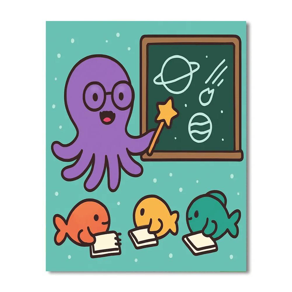 Comet Classroom Octopus DIY paint by numbers