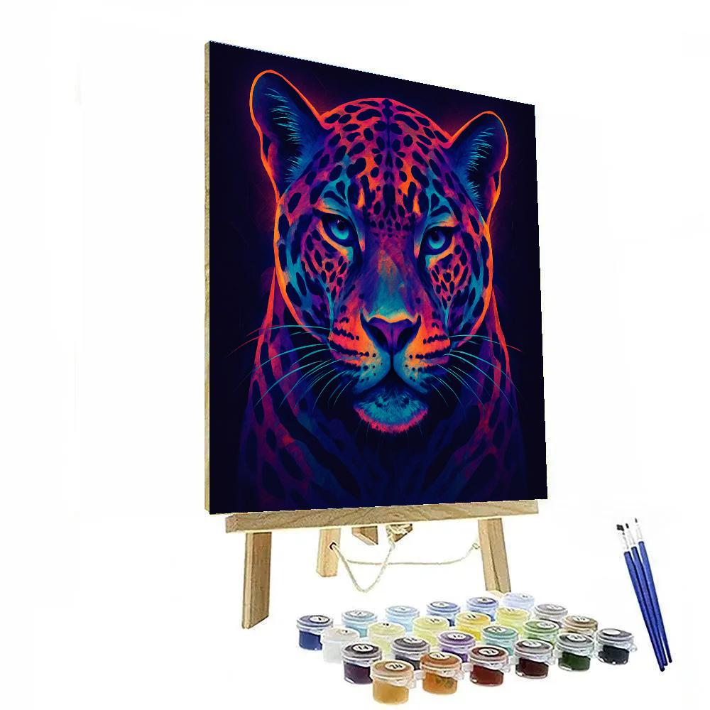 Prismatic Night Jaguar painting number kit