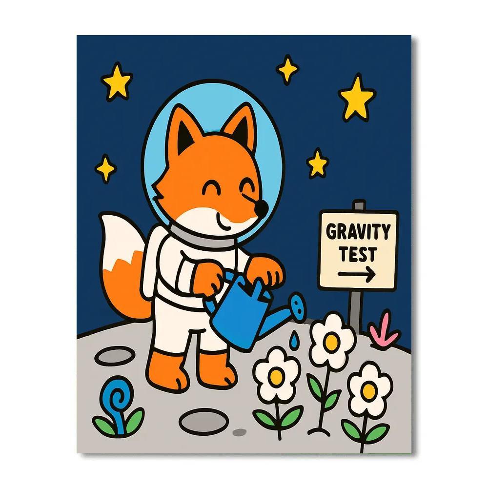 Lunar Garden Fox Botanist Paint by numbers kits
