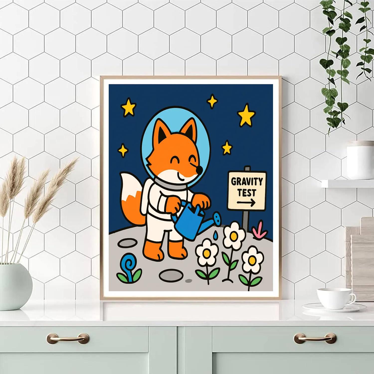 Lunar Garden Fox Botanist Paint by numbers kits