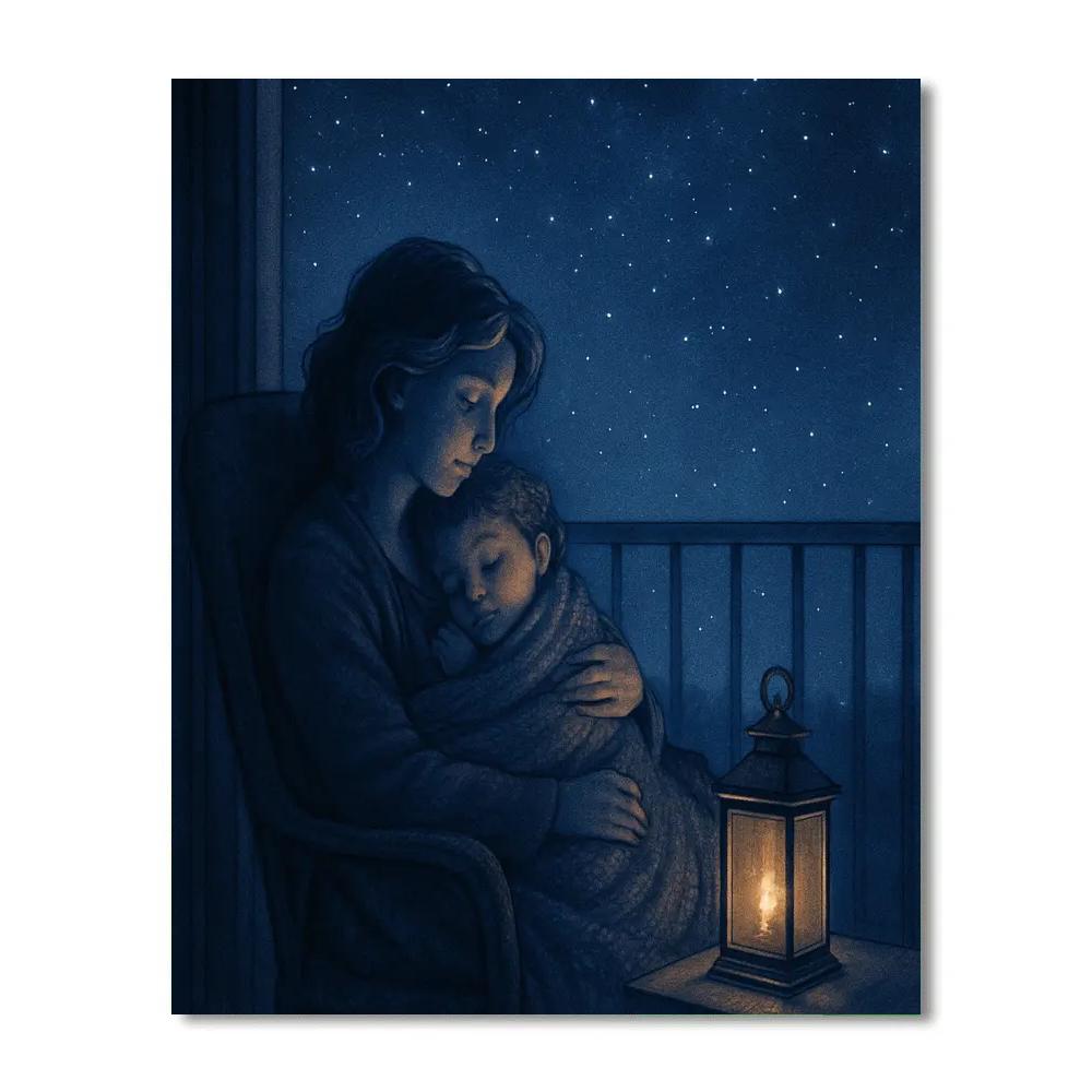 Starlit Lullaby Balcony DIY paint by numbers