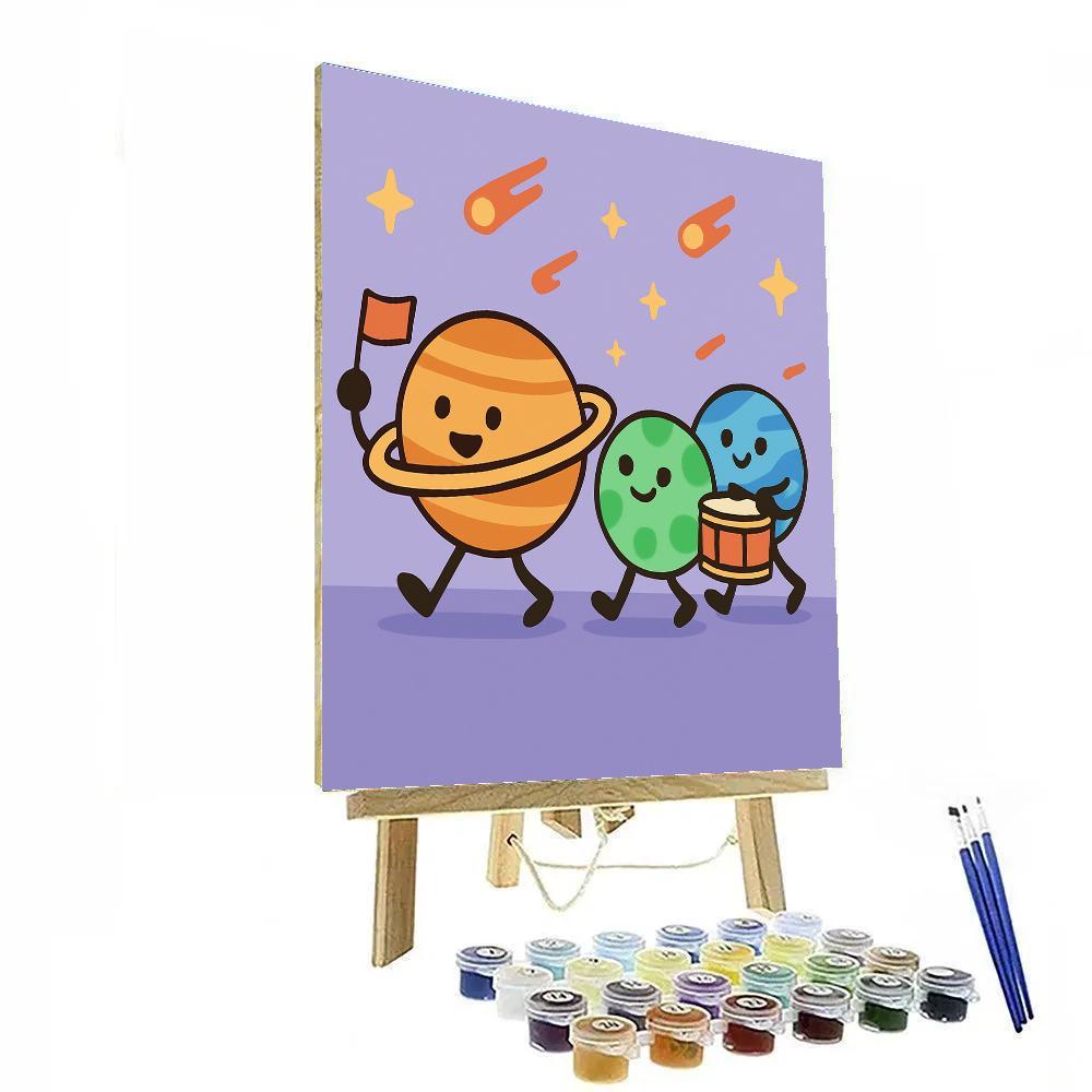 Rainbow Ring Planet Parade Numbered painting kits