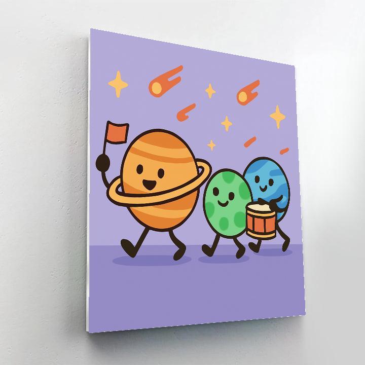 Rainbow Ring Planet Parade Numbered painting kits