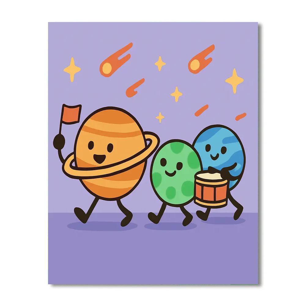 Rainbow Ring Planet Parade Numbered painting kits