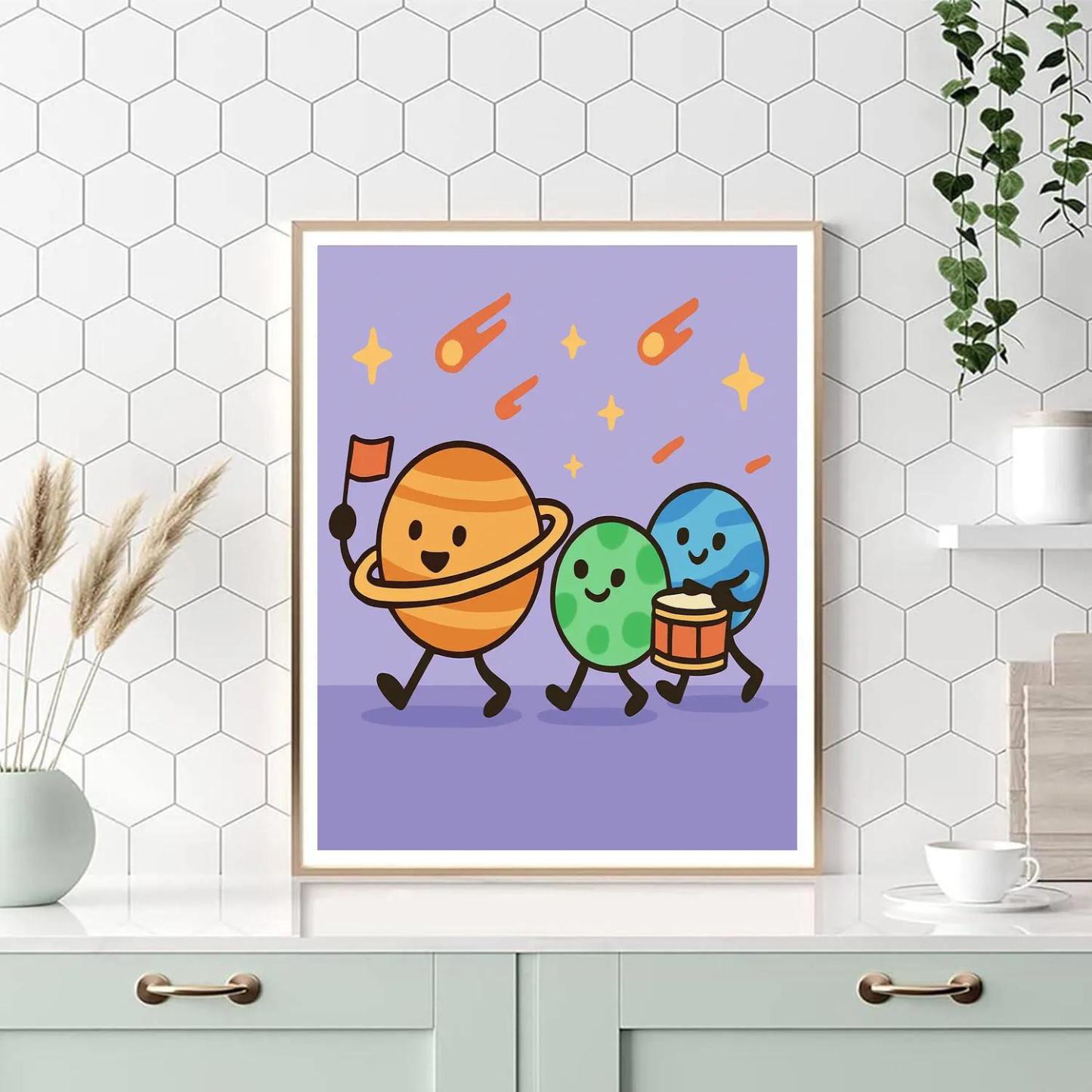 Rainbow Ring Planet Parade Numbered painting kits