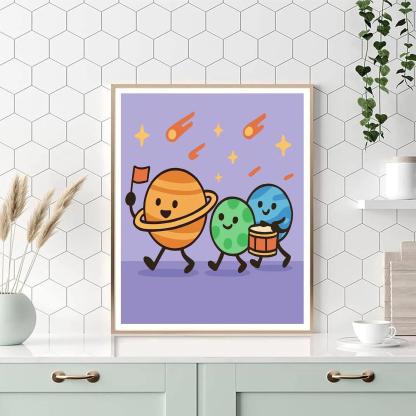 Rainbow Ring Planet Parade Numbered painting kits