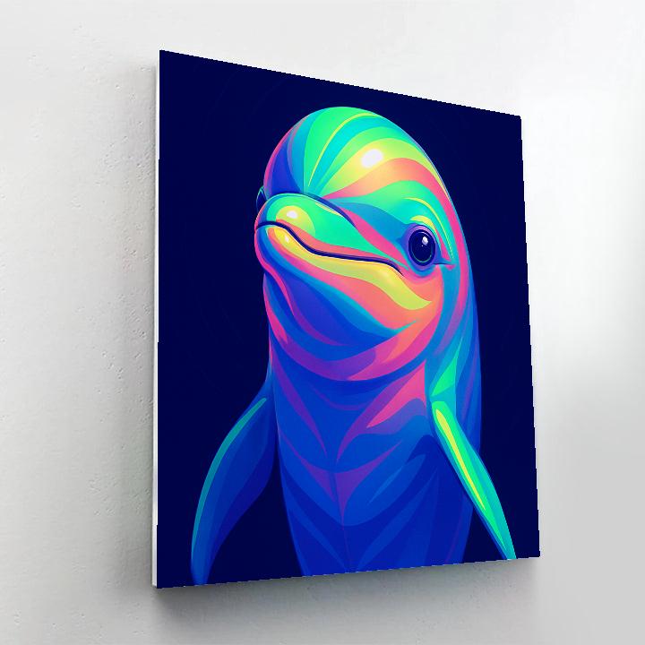 Neon Current Dolphin Paint by numbers kits