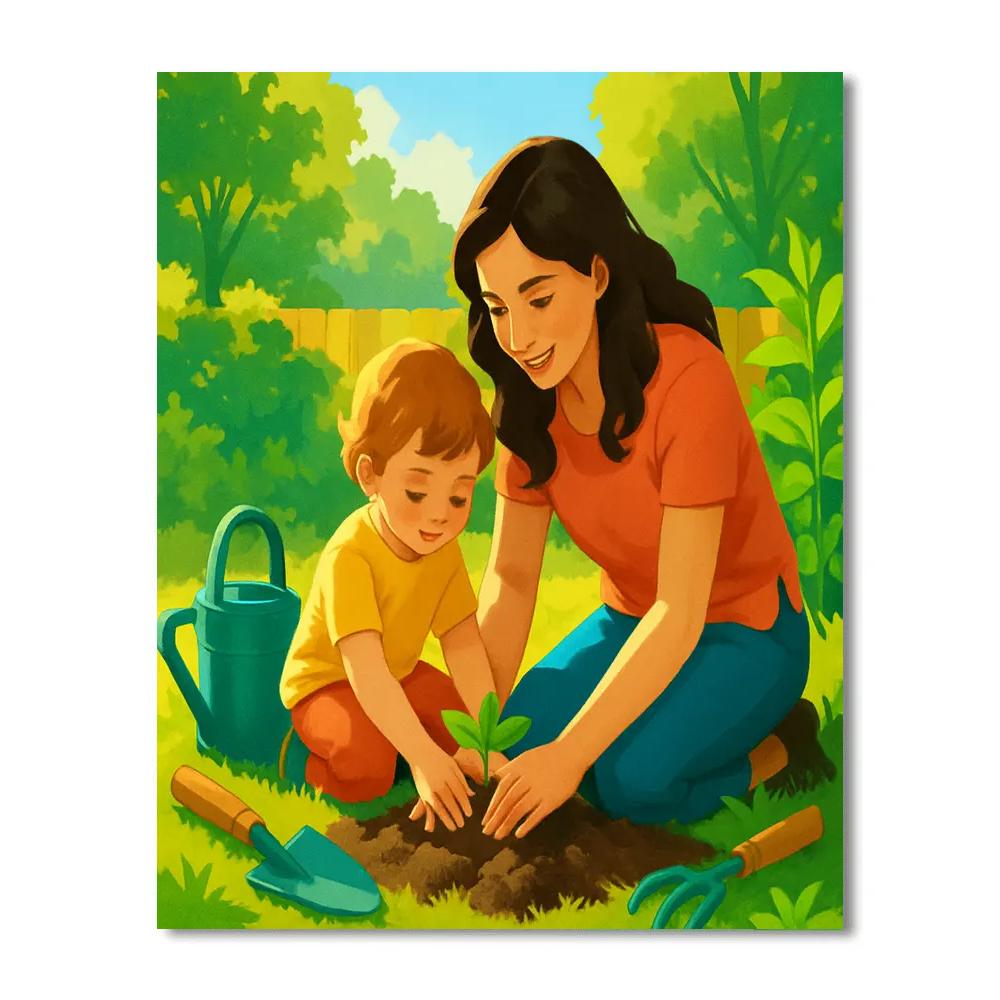 Garden Apron Lesson Number painting