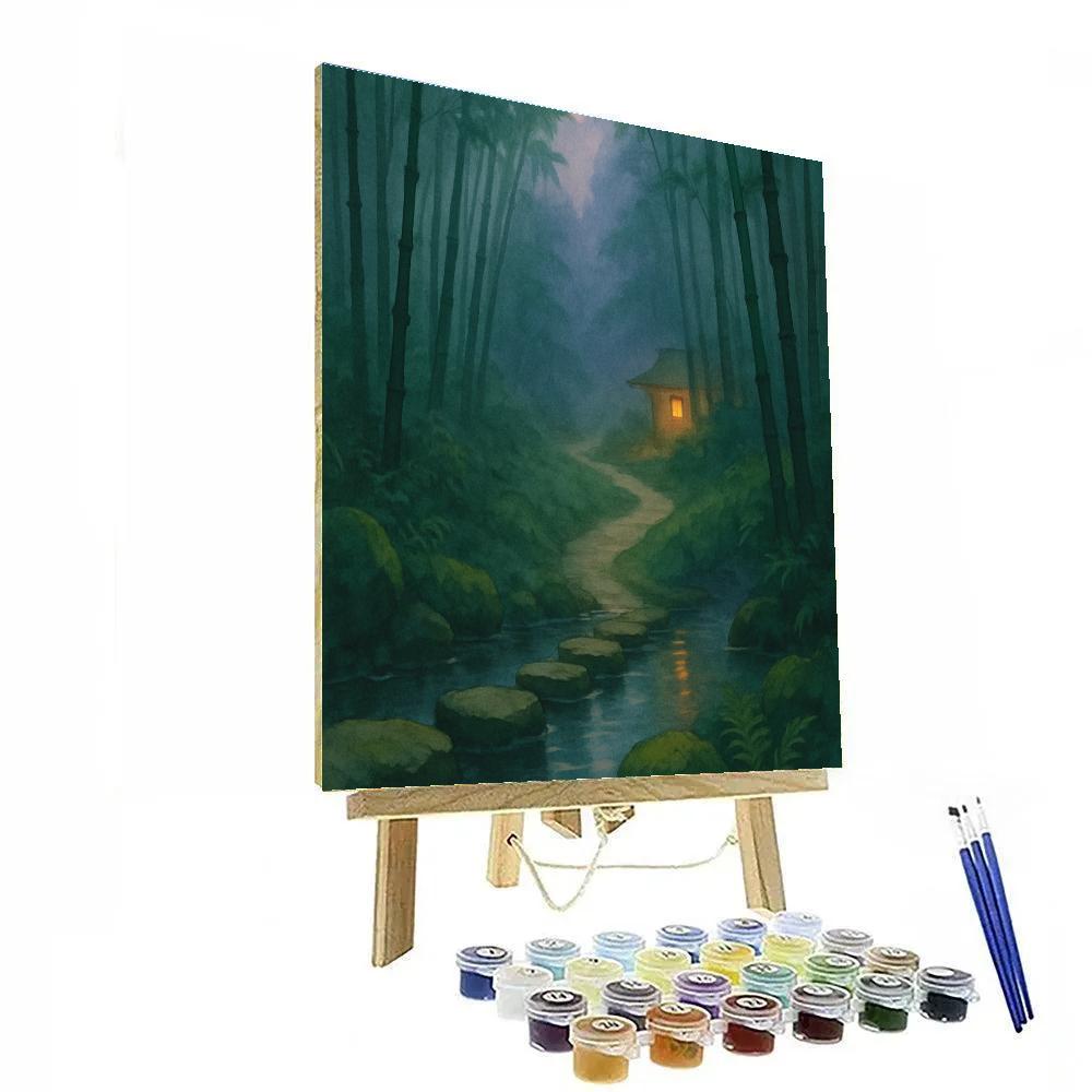 Lantern Dusk In The Bamboo Valley Painting by numbers kit