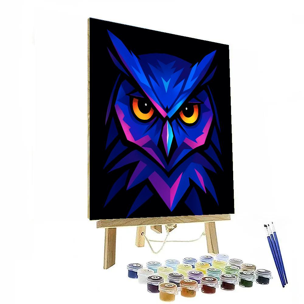 Chromatic Storm Owl Painting by numbers kit