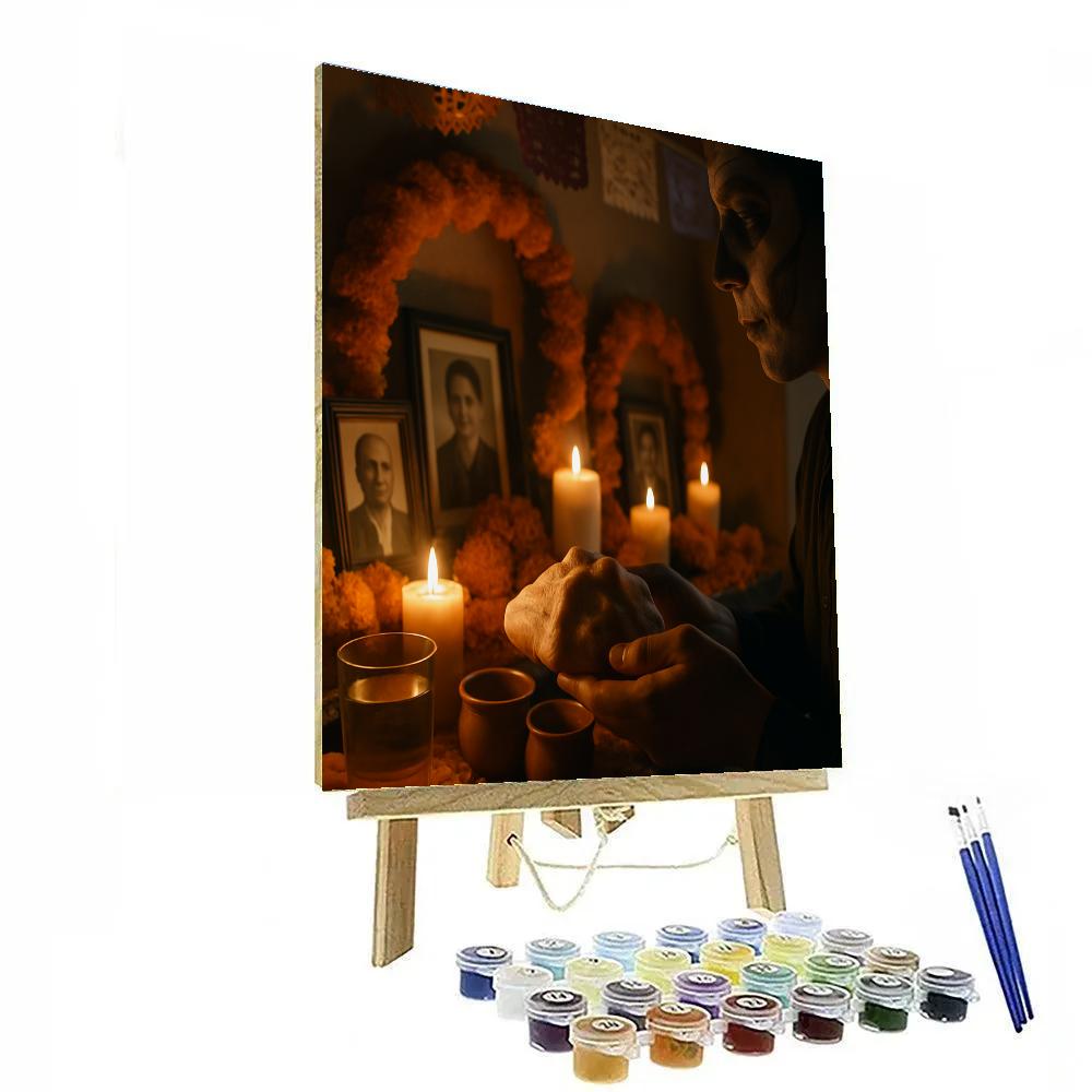 Dia De Muertos Ofrenda Candlelit Interior Painting by numbers kit