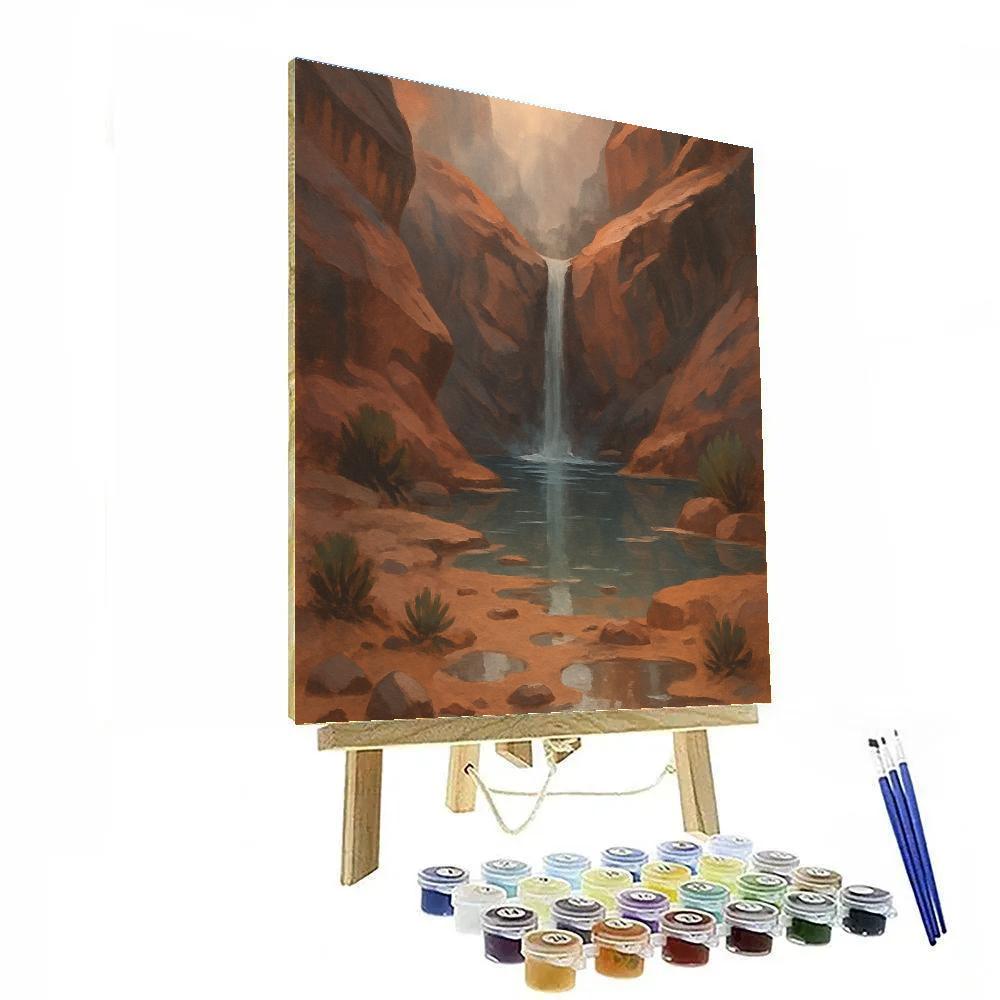 Rain Polished Stones In A Hidden Canyon paint by number