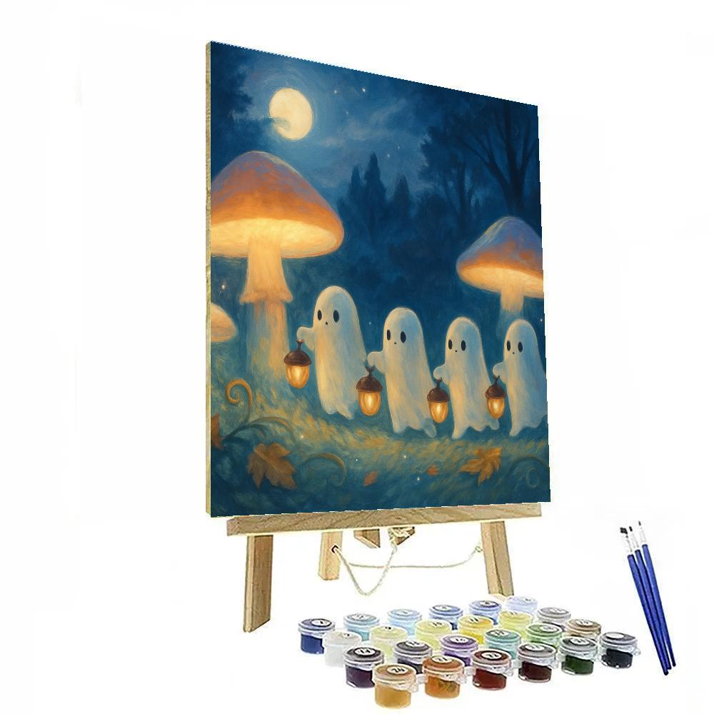 Moonlit Mushroom Garden Parade paint by color