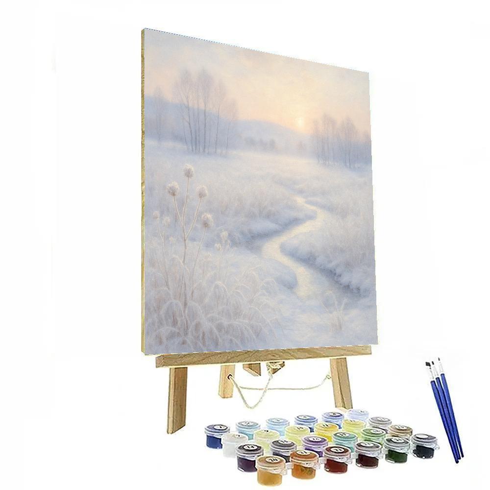 Winter Meadow With Frost Halo Light paint by number