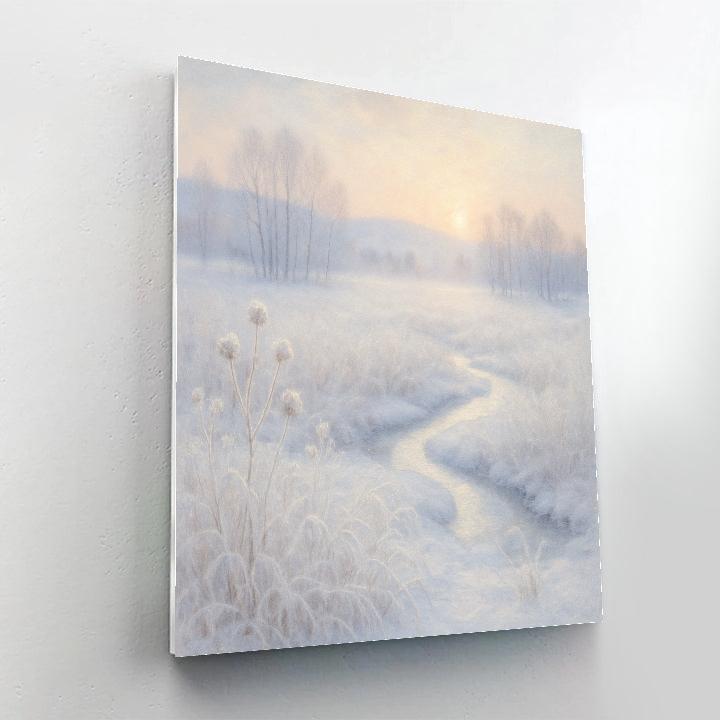 Winter Meadow With Frost Halo Light paint by number