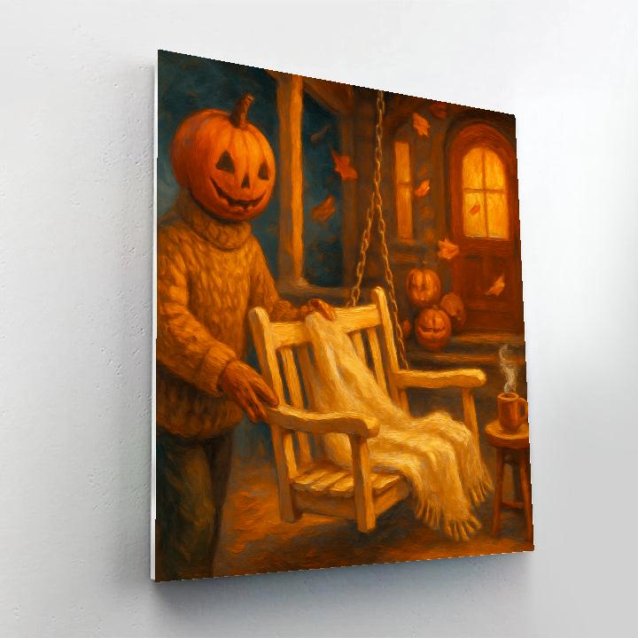 Porch Swing Of The Pumpkin Sweater Season painting number kit