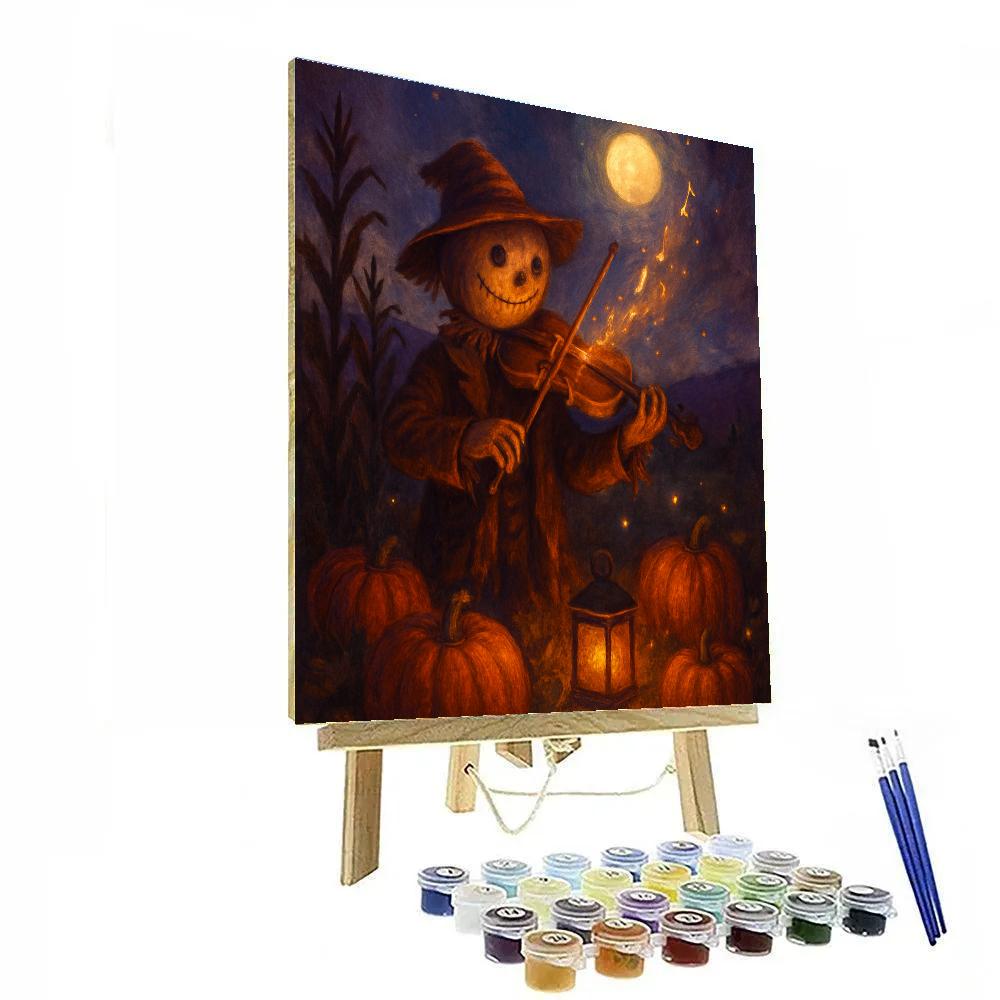 The Starlit Scarecrow Violinist Paint by numbers art