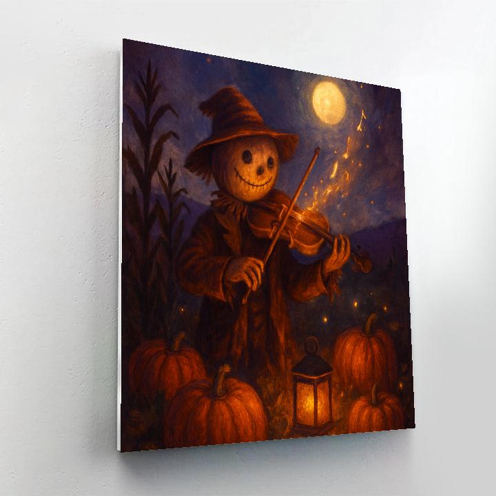 The Starlit Scarecrow Violinist Paint by numbers art