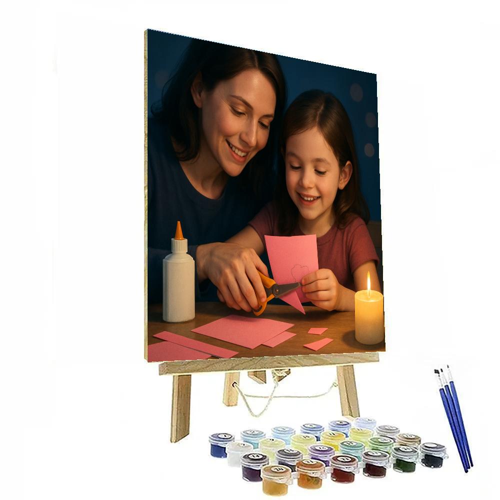 Moonlit Mothers Day Card Craft Painting by numbers kit