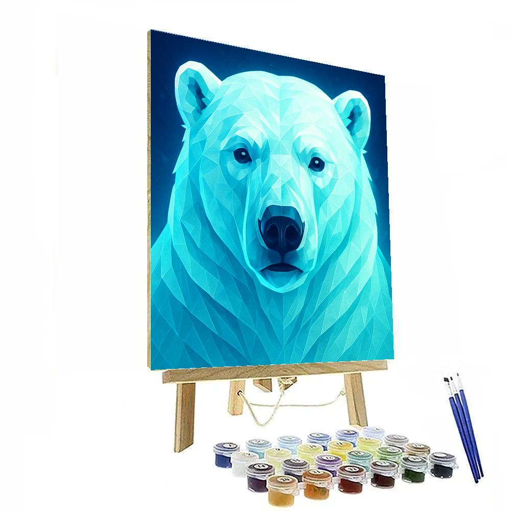 Glacier Pulse Polar Bear paint by color