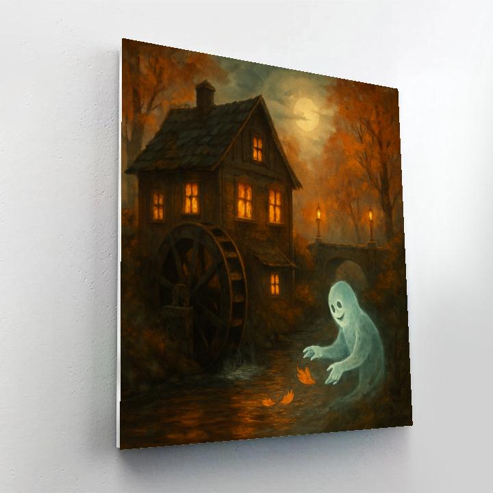 Haunted Mill By The Cinnamon Creek Paint by numbers art