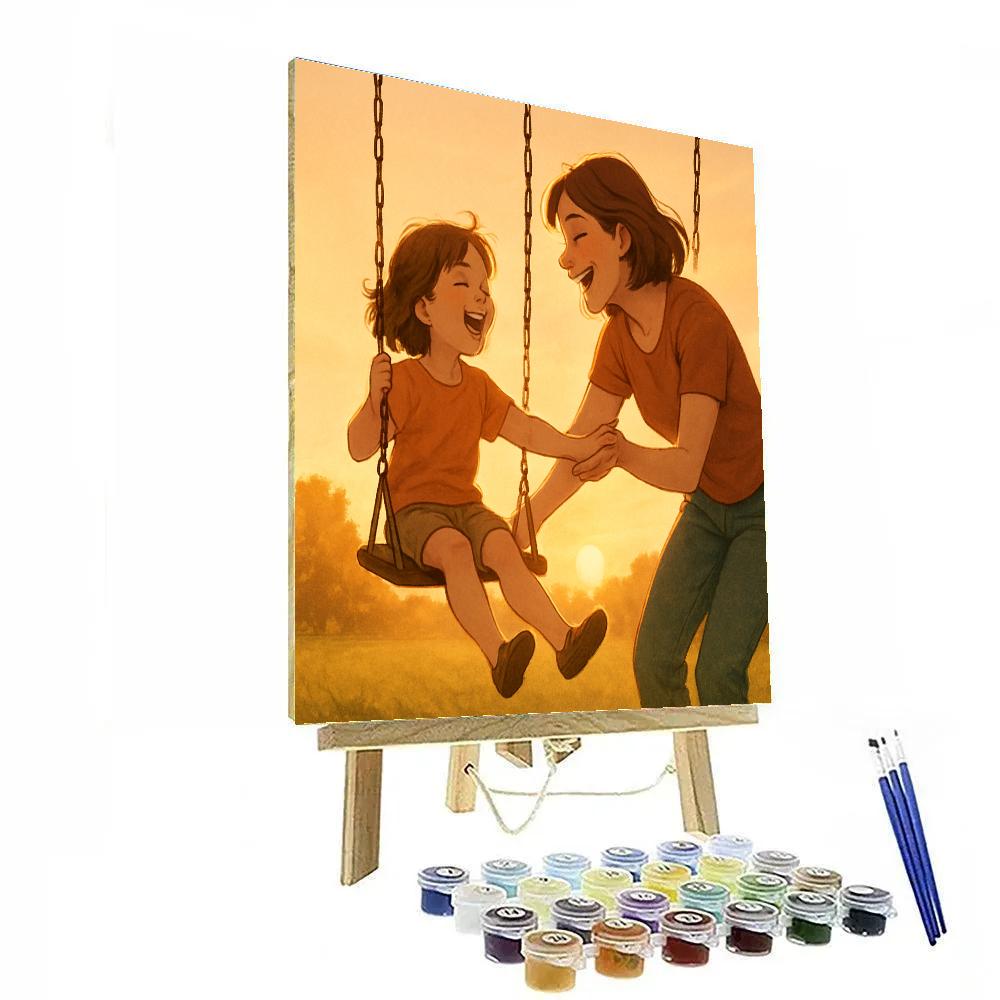 Swing Set Heartbeat Numbered painting kits